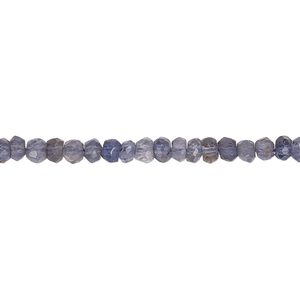 Quartz crystal 1pkg1, hand-cut faceted rondelle bead 15.5-16 inch 3x2mm-4x3mm