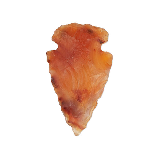 Carnelian 1pkg1, hand-knapped undrilled arrowhead focal B- grade, 26x15mm-32x19mm image number 0