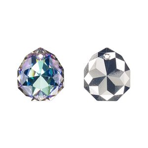 Drop 24pk crystal vitrail light, Swarovski® 16x13.5mm pendant majestic 6436