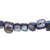 Mother-of-pearl shell 1pkg1, triangle tube bead 14 inch dark blue 6x5mm-10x9mm image number 0