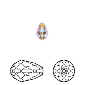 Bead 144pk light Colorado topaz shimmer 2X, Swarovski® 9x6mm teardrop 5500