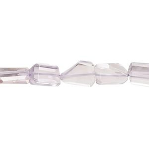 Lavender amethyst 1pkg1, hand-cut faceted freeform bead natural 6.5 inch 8x5mm-15x8mm