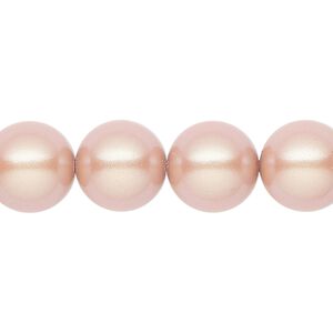 Pearl 30pk pearlescent pink, Preciosa Czech crystal 12mm round