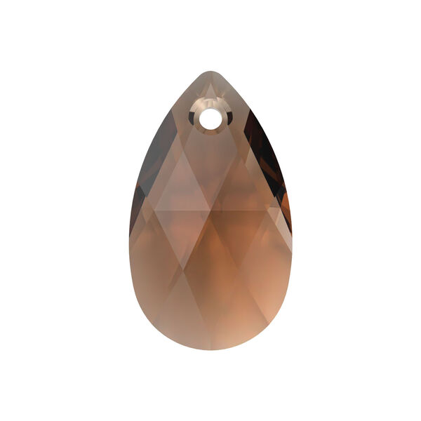 Drop 1pkg96 smoked topaz, Swarovski® ReCreated™, 22mm pendant faceted pear 6106 image number 0
