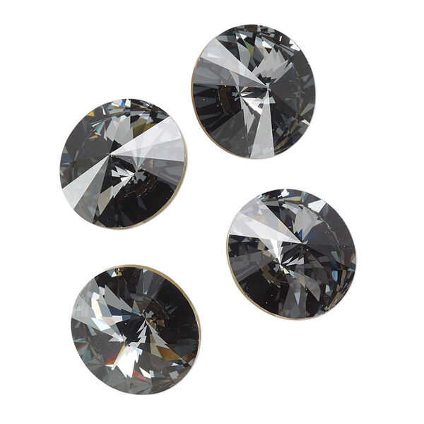 Chaton 48pk crystal silver night foil back, Crystal Passions® 14mm rivoli 1122 image number 0