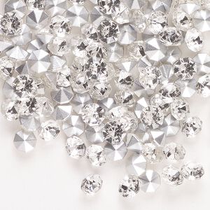 Chaton 144pk crystal foil back, vintage Preciosa Czech crystal rhinestone 4.6-4.8mm round SS20