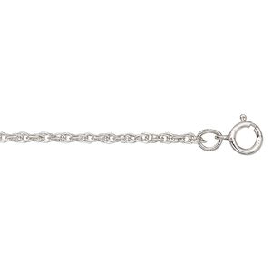 Chain 1pkg1 sterling silver rope, 1.5mm triple / mixed clasp, Gossamer™ 18 inch