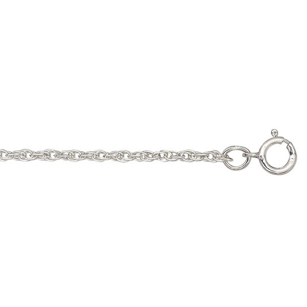 Chain, sterling silver, 1.5mm triple rope, 18 inches. Sold individually. image number 0