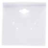 Earring / necklace card, plastic, frosted light blue, 2-1/2 x 2-1/2 inch square. Sold per pkg of 100. image number 0
