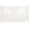 Snow quartz 1pkg1, textured wavy flat rectangle bead, 15 inch 33x24mm-34x24mm image number 0