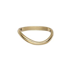Ring, Create Compliments®, gold-plated sterling silver, 4mm wide concaved, size 9. Sold individually.