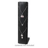 Display, necklace, leatherette, black, 8 x 2-3/4 x 3-1/2 to 11-3/4 x 2-3/4 x 12 inches. Sold individually. image number 3