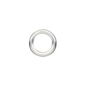Jump ring, sterling silver, 14mm soldered round, 8.8mm inside diameter, 10 gauge. Sold per pkg of 2.