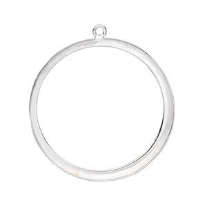 Focal, fine silver, 31mm round with open back and 30mm round setting. Sold individually.
