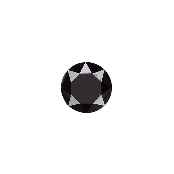 Chaton, crystal rhinestone, jet, 12.97-13.22mm faceted round, SS55. Sold per pkg of 2. image number 0