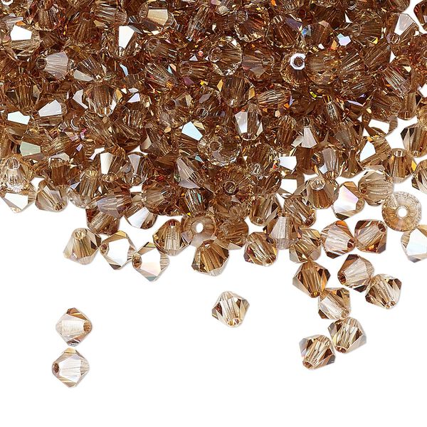 Bead 48pk crystal celsian, Preciosa Czech crystal 4mm bicone image number 0