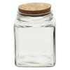 Bottle, glass and cork, clear, 2-3/4x3-1/2 inch square with cork stopper and 2-inch opening. Sold individually. image number 1