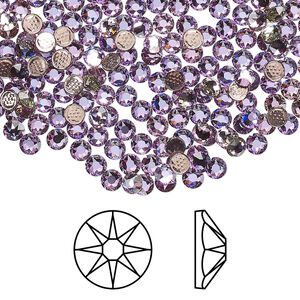 Flat back 1440pk crystal vitrail light foil back, Swarovski® hotfix 3-3.2mm round SS12 2078