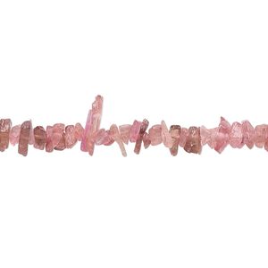 Pink tourmaline 1pkg1, chip bead natural 34 inch mini