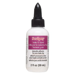 Adhesive, Sculpey® bake & bond, adhesive, pkg/2-fluid-ounce bottle.