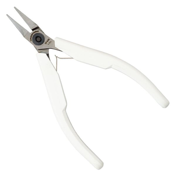 Pliers Lindstrom® Supreme series 1pkg1 alloyed steel, 4-3/4 inches flat-nose, white /  silver 4-3/4" (PLR-7490) image number 0