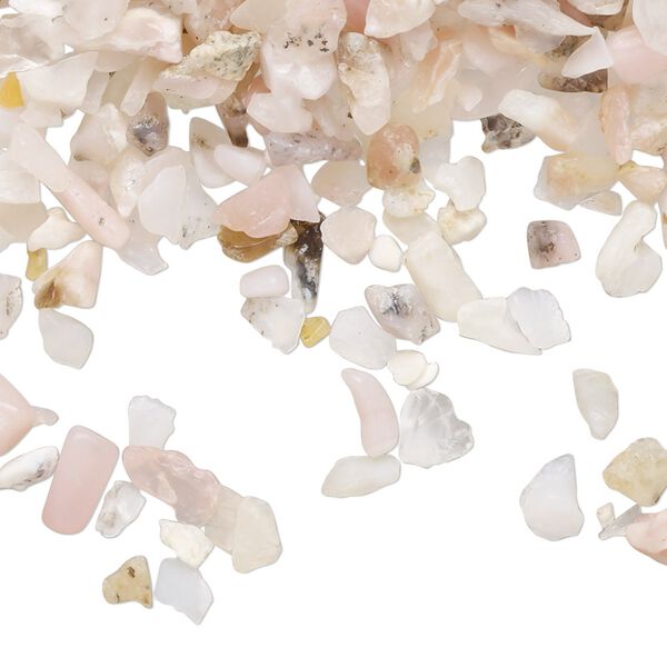 Pink opal 1pkg1, undrilled tumbled polished inlay chip natural 2 oz mini image number 0