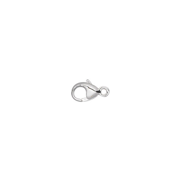 Clasp, lobster claw, sterling silver, 6x4mm oval. Sold individually. image number 0