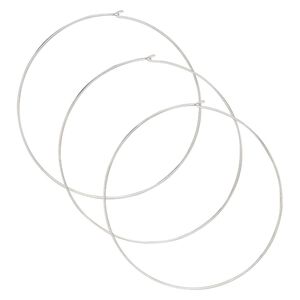 Neckwire, silver plate steel, 1.5mm wide, 16 inches. Sold per pkg of 3.