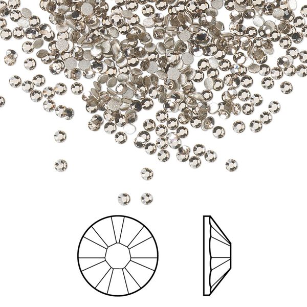 Flat back 1440pk greige foil back, Swarovski® 1.7-1.9mm rose round SS5 2058 image number 0