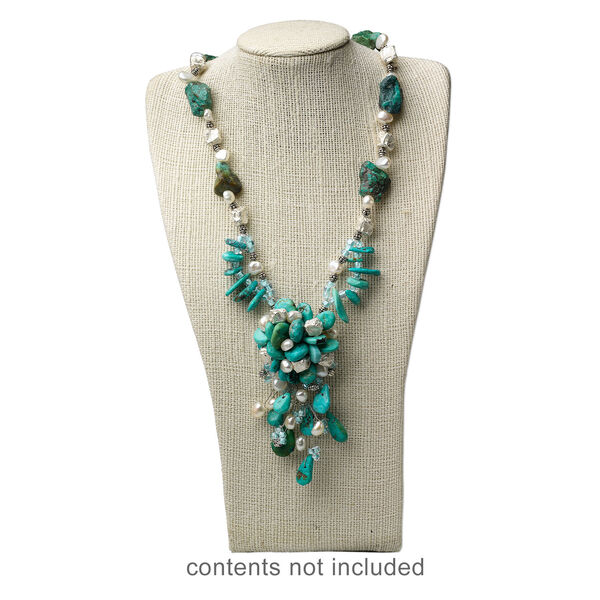 Display, necklace, hemp, 11 x 6-1/2 x 3-1/4 inches. Sold individually. image number 2