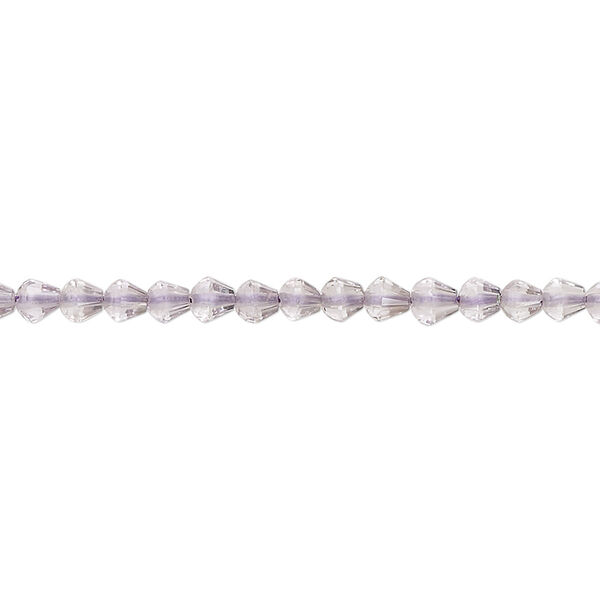 Bead, lavender amethyst (natural), 3-4mm hand-cut faceted teardrop, B+ grade, Mohs hardness 7. Sold per 14-inch strand, approximately 120 beads. image number 0