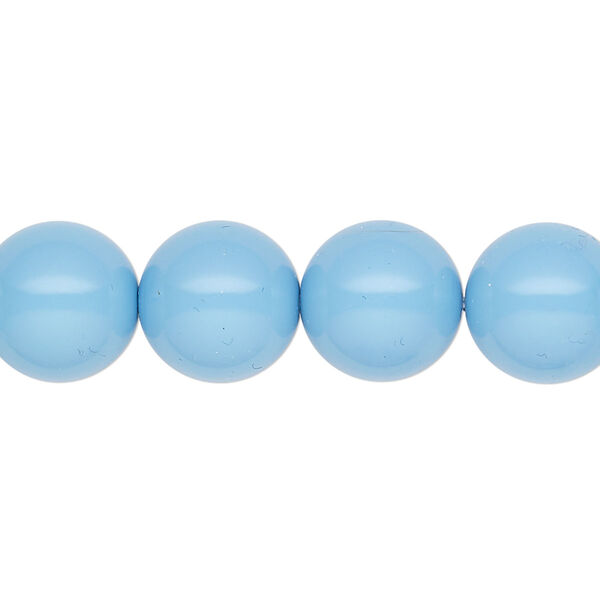 Pearl 10pk aqua blue, Preciosa Czech crystal 12mm round image number 0