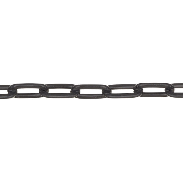 Chain, anodized aluminum, black, 4.5mm paperclip. Sold per pkg of 5 feet. image number 0