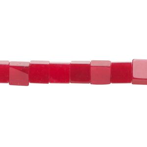 Quartz 1pkg1, cube bead 15 inch 6mm