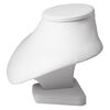 Display, necklace, leatherette, white, 6-3/4 x 8-1/2 x 6-1/2 inch pedestal. Sold individually. image number 1