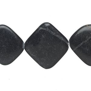 Blackstone 1pkg1, rounded flat diamond bead 15 inch 20x20mm-25x25mm