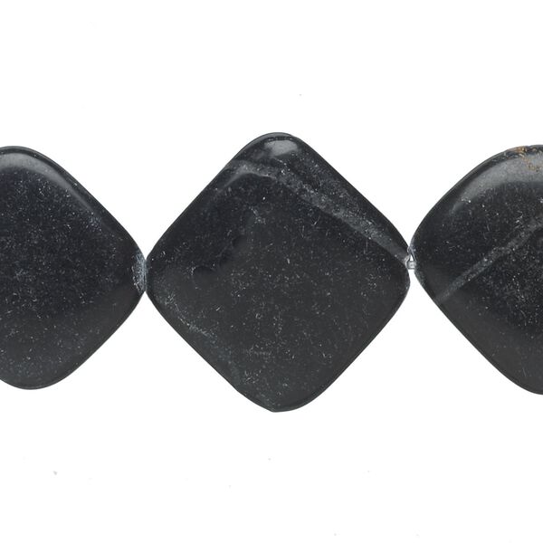 Blackstone 1pkg1, rounded flat diamond bead 15 inch 20x20mm-25x25mm image number 0