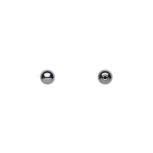 Hemalyke&trade; 1pkg4, half-drilled round bead 4mm