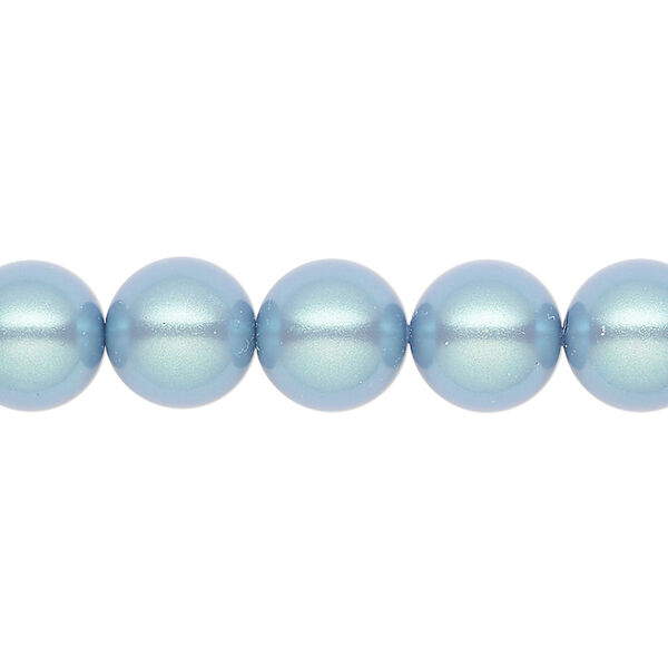 Pearl 50pk pearlescent blue, Preciosa Czech crystal 10mm round image number 0