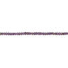 Amethyst 1pkg1, hand-cut rondelle bead natural, 13 inch dark 6x3mm-8x5mm image number 1