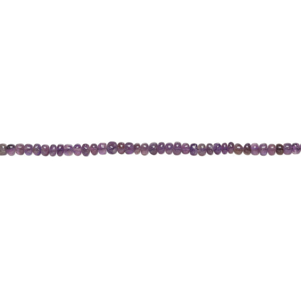 Amethyst 1pkg1, hand-cut rondelle bead natural, 13 inch dark 6x3mm-8x5mm image number 1