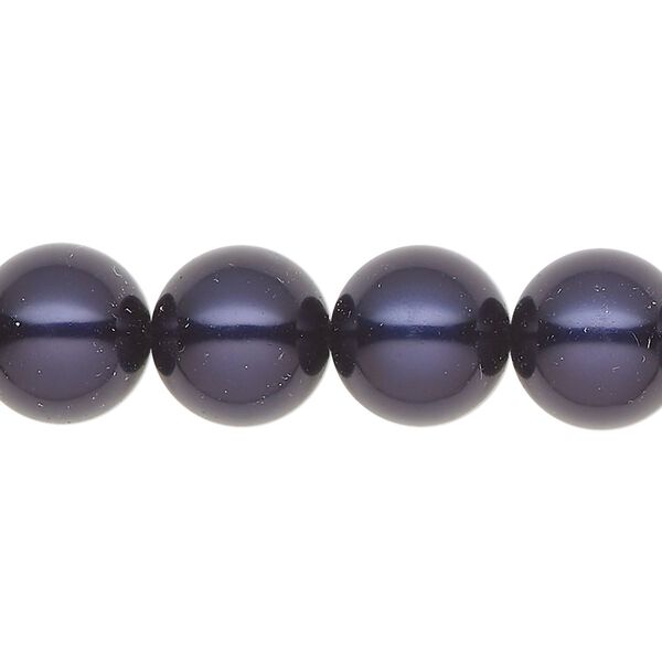 Pearl 10pk dark blue, Preciosa Czech crystal 12mm round image number 0