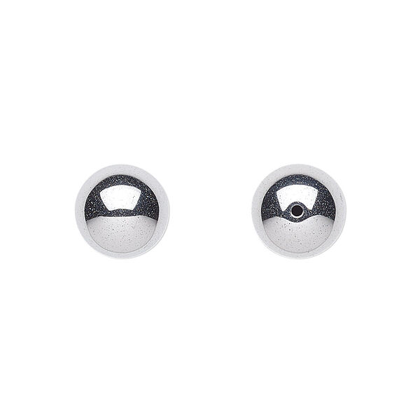 Hemalyke™ 1pkg4, electroplated half-drilled round bead 10mm image number 0