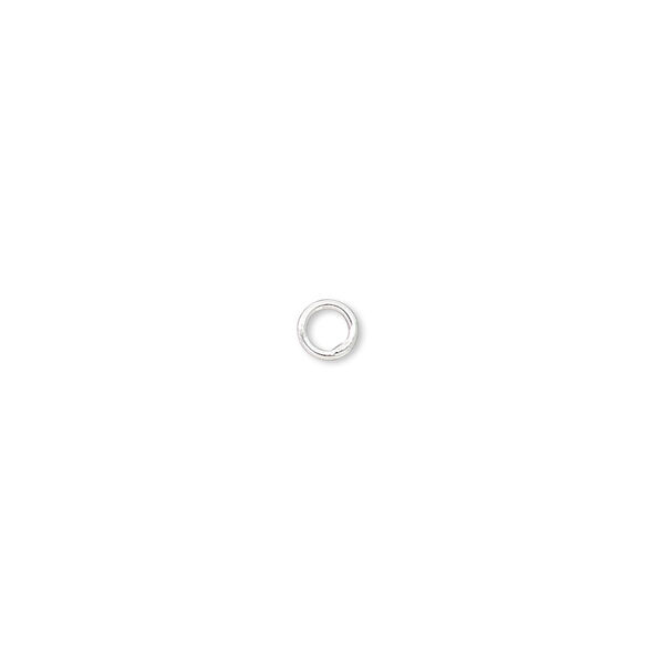 Jump ring, sterling silver-filled, 4mm soldered round, 2.6mm inside diameter, 22 gauge. Sold per pkg of 100. image number 0