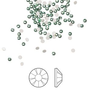 Flat back 144pk Caribbean Sea foil back, Preciosa MAXIMA Czech crystal rhinestone 1.7-1.9mm chaton rose round SS5