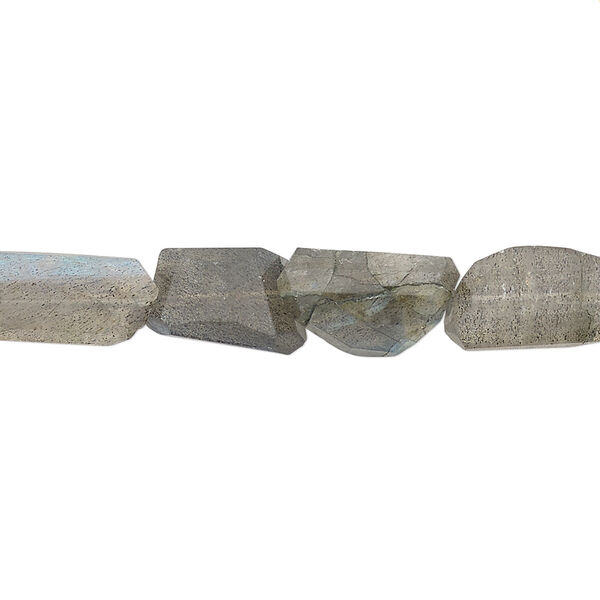 Bead, labradorite (natural), small hand-faceted nugget, Mohs hardness 6 to 6-1/2. Sold per 7-inch strand. image number 0