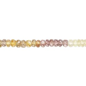 Chrysoberyl 1pkg1, hand-cut faceted rondelle bead natural 14 inch 4x2mm-5x3mm