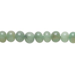 Green chalcedony 1pkg1, hand-cut rondelle bead 14 inch 6x4mm-7x5mm