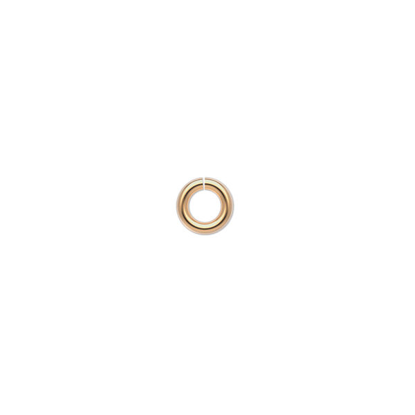 Jump ring, 14Kt gold-filled, 6mm round, 3.4mm inside diameter, 16 gauge. Sold per pkg of 10. image number 0