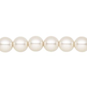 Pearl 25pk white, Preciosa Czech crystal 8mm round